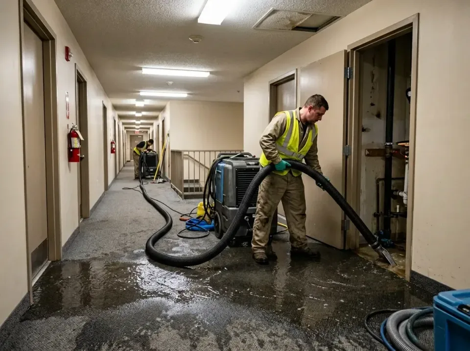 multi-unit-apartment-hallway-f-005 — frequently asked questions, Emergency Burst Pipe Water Extraction & Removal in Marshfie…